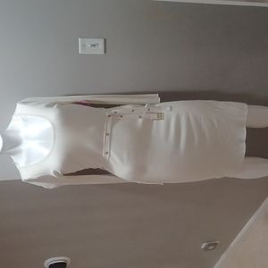 New Ivory LOVE Always by FCT Sweater dress  XL (Wide buckle belt not included)